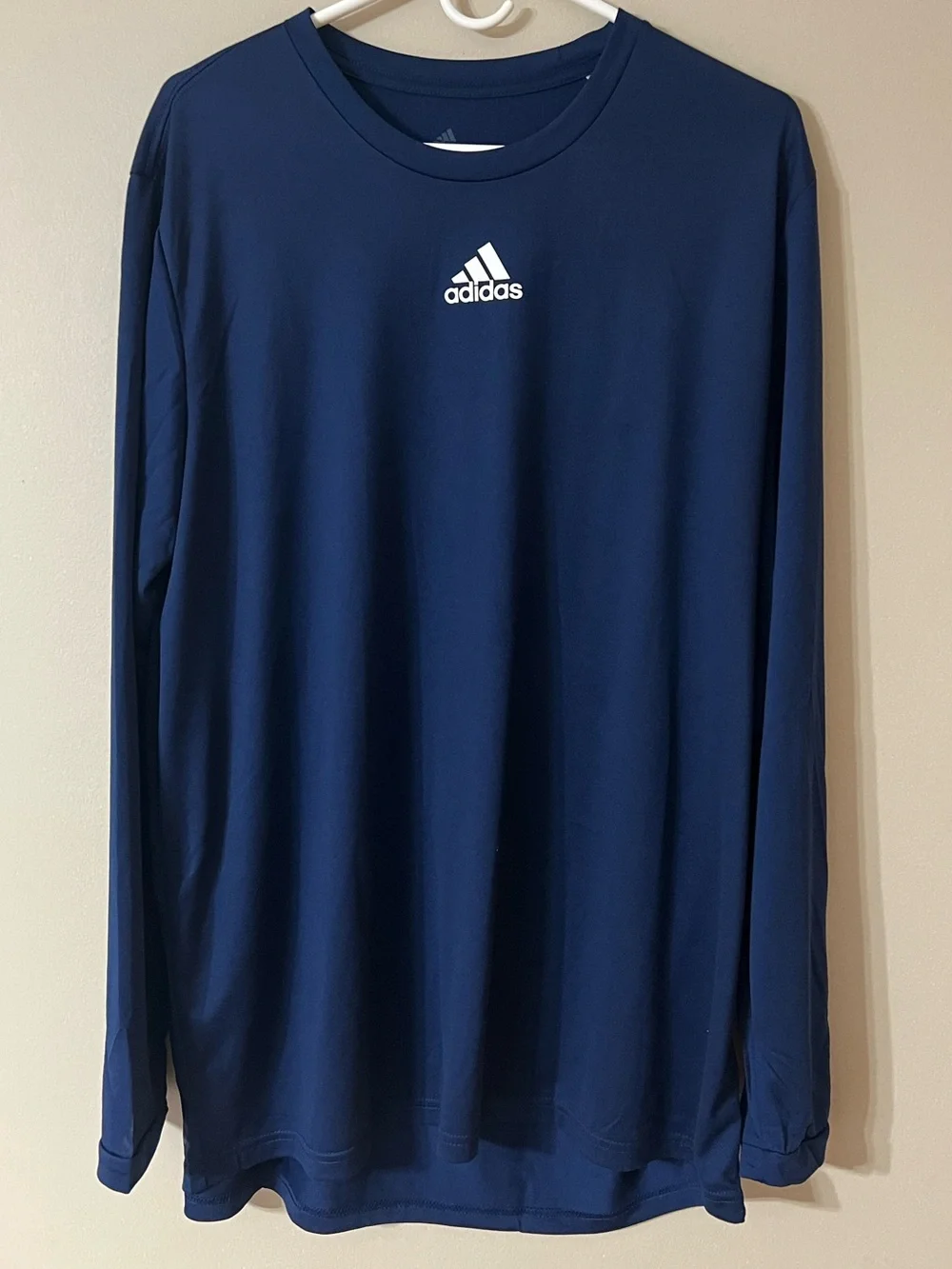 Adidas Pregame Long Sleeve Tee Navy